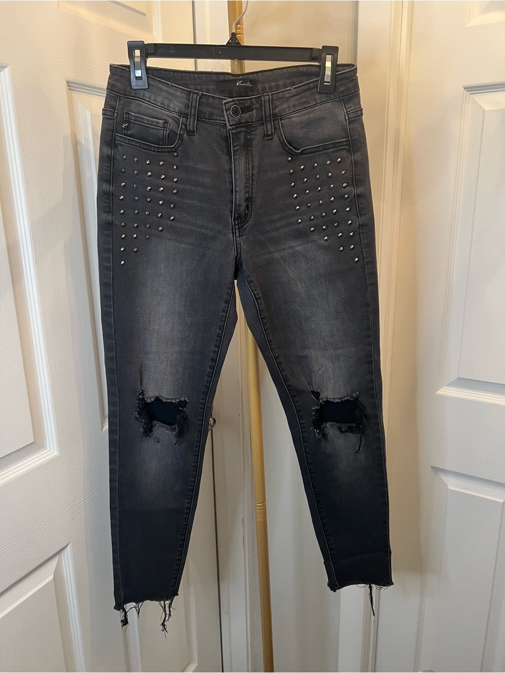 KanCan Black Skinny Jeans with Stud Accents